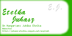 etelka juhasz business card