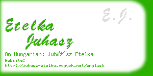 etelka juhasz business card